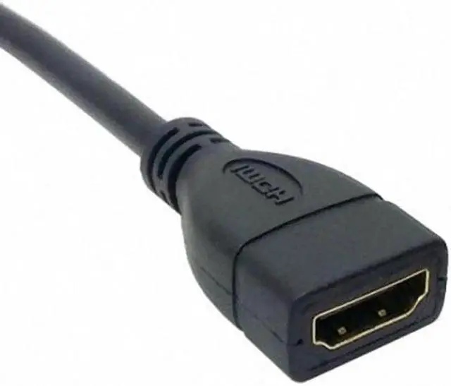 Alt view image 4 of 7 - JAENFONG Right Angled 90 Degree Connector HDMI 1.4 with Ethernet3D Type A male to A female Extension Cable 0.5m