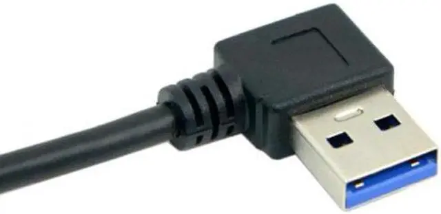 Alt view image 5 of 6 - JAENFONG 90 Degree Right Angled USB 3.0 A Type Male to Straight A Type Male Data Cable 40cm