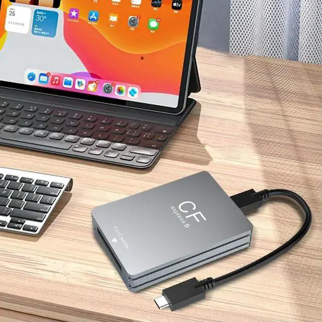 Alt view image 4 of 4 - CFexpress Type B Card Reader with USB C To USB C/A Cable Portable CF Express Reader Support Android// OS for SLR