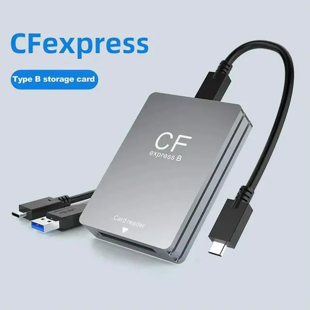 Alt view image 2 of 4 - CFexpress Type B Card Reader with USB C To USB C/A Cable Portable CF Express Reader Support Android// OS for SLR