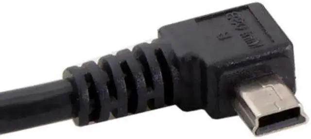 Alt view image 4 of 7 - JAENFONG Mini USB B Type 5pin Male Left Angled 90 Degree to USB 2.0 Male Data Cable with Ferrite 3.0m