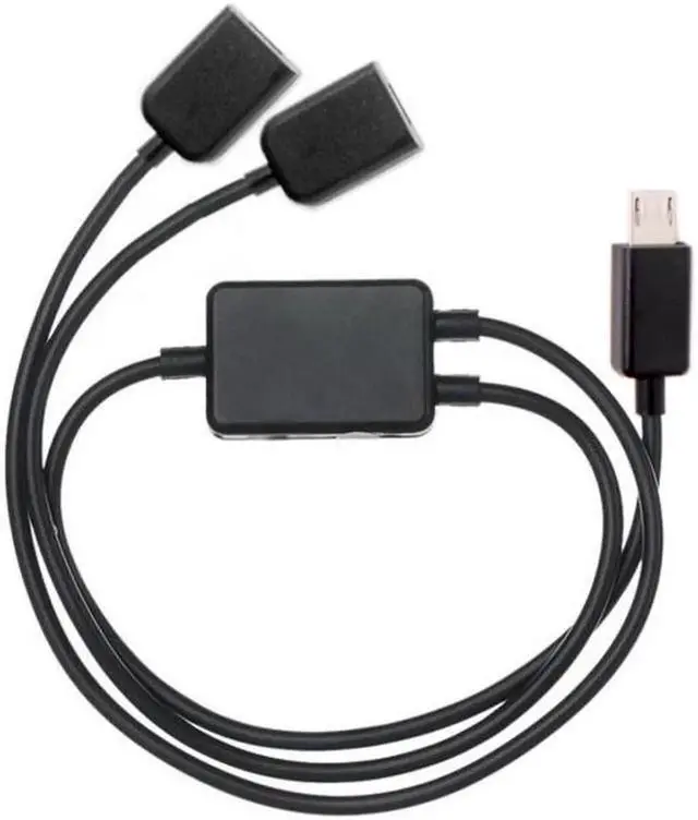 Alt view image 6 of 7 - JAENFONG Micro USB to Dual Ports Micro USB Female Hub Cable For Laptop PCMouseFlash Disk