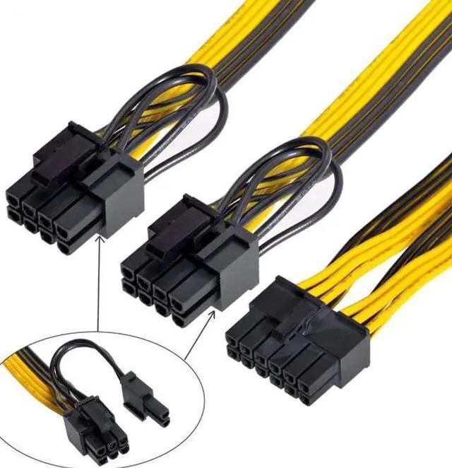 Alt view image 7 of 7 - JAENFONG 12Pin to ATX Dual 8Pin6Pin Splitter GPU Graphics Card Modular Power Supply Cable for 3080 3090 AX850 AX750 AX650
