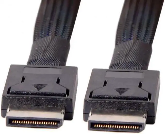 Alt view image 2 of 7 - JAENFONG OCuLink PCIe PCI-Express SFF-8611 4i to OCuLink SFF-8611 SSD Data Active Cable 50cm