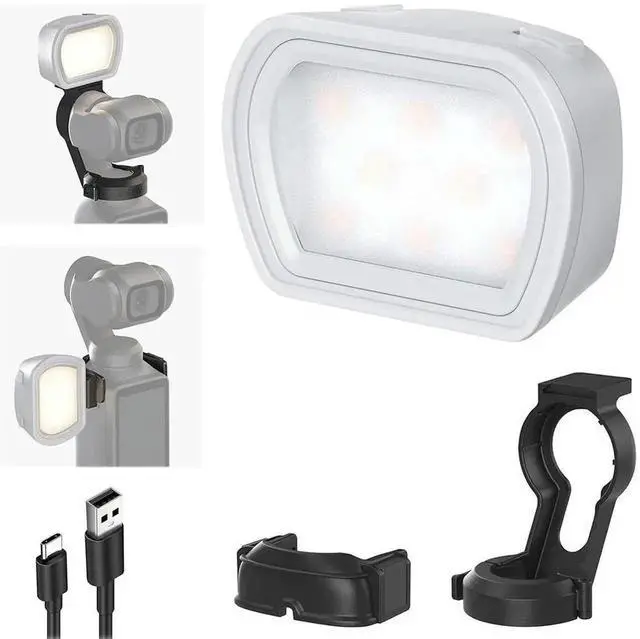 Alt view image 2 of 4 - Magnetic Fill Light Action Camera Fill Light 3 Adjustable Brightness LED Fill Light 3 Color Temp Filming Light for Pocket 3