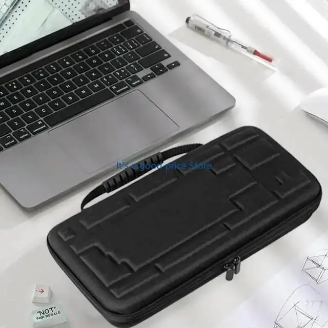 Alt view image 3 of 7 - EVA Keyboard Case Durability For 84 Keyboards With Ergonomic Handle And Zippered Meshed Pocket For Accessories