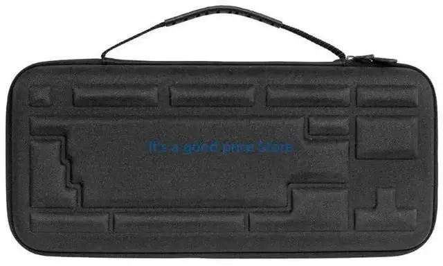 Alt view image 7 of 7 - EVA Keyboard Case Durability For 84 Keyboards With Ergonomic Handle And Zippered Meshed Pocket For Accessories