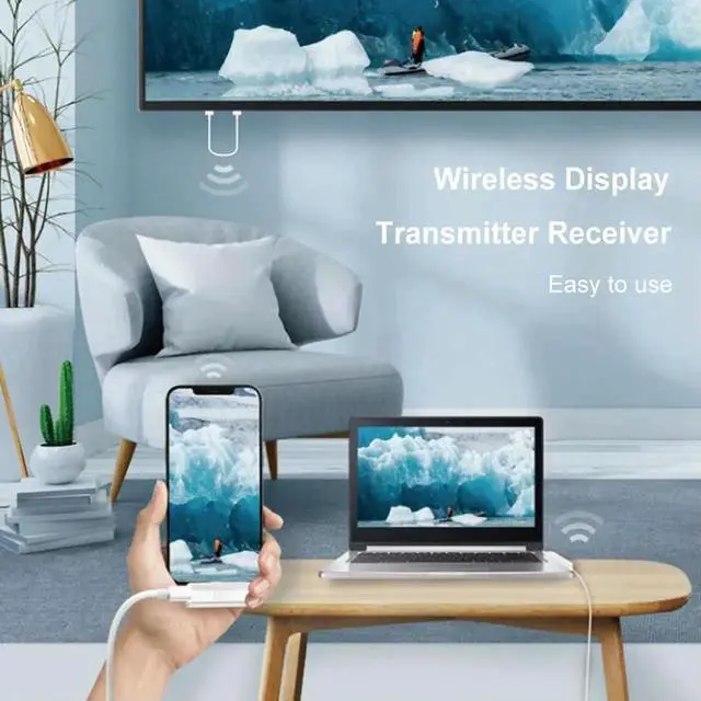 Alt view image 2 of 4 - USB-C To HDMI-compatible Wireless Display Adapter Cable Wireless Transmit Display Adapter for 15 Macbook Laptop PC To TV