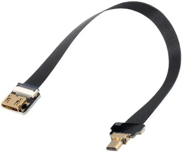 Alt view image 6 of 7 - JAENFONG Mini HDMI Female to Micro HDMI Male Extension FPC Flat Cable 1080P for FPV HDTV Multicopter Aerial Photography
