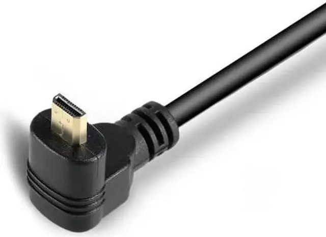 Alt view image 4 of 7 - JAENFONG Right Angled 90 Degree Micro HDMI to HDMI Male HDTV Cable for Cell Phone and Tablet and Camera