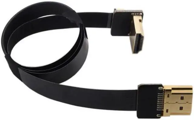 Alt view image 4 of 7 - JAENFONG  FPV HDMI Male to Up Angled 90D HDMI Male HDTV FPC Flat Cable for FPV HDTV Multicopter Aerial Photography