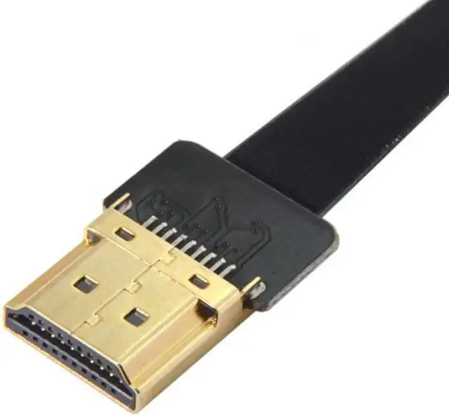 Alt view image 7 of 7 - JAENFONG  FPV HDMI Male to Up Angled 90D HDMI Male HDTV FPC Flat Cable for FPV HDTV Multicopter Aerial Photography