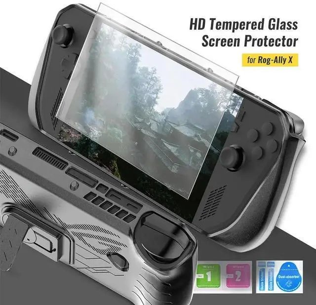 Alt view image 2 of 7 - For ROG Ally X TPU Protective Case Cover Drop-proof with Stand Protector Shell Sleeve Protective Skin Case Game Accessories