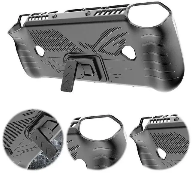 Alt view image 4 of 7 - For ROG Ally X TPU Protective Case Cover Drop-proof with Stand Protector Shell Sleeve Protective Skin Case Game Accessories