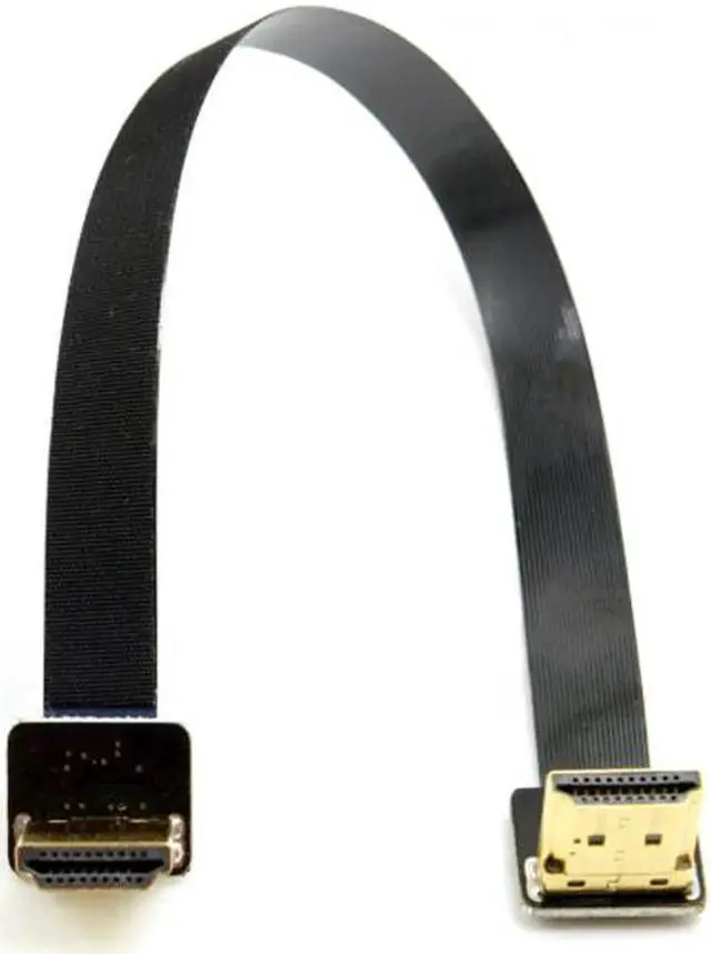 Alt view image 7 of 7 - JAENFONG Dual 90 Degree Up Angled HDMI Type A Male to Male HDTV FPC Flat Cable for FPV HDTV Multicopter Aerial Photography