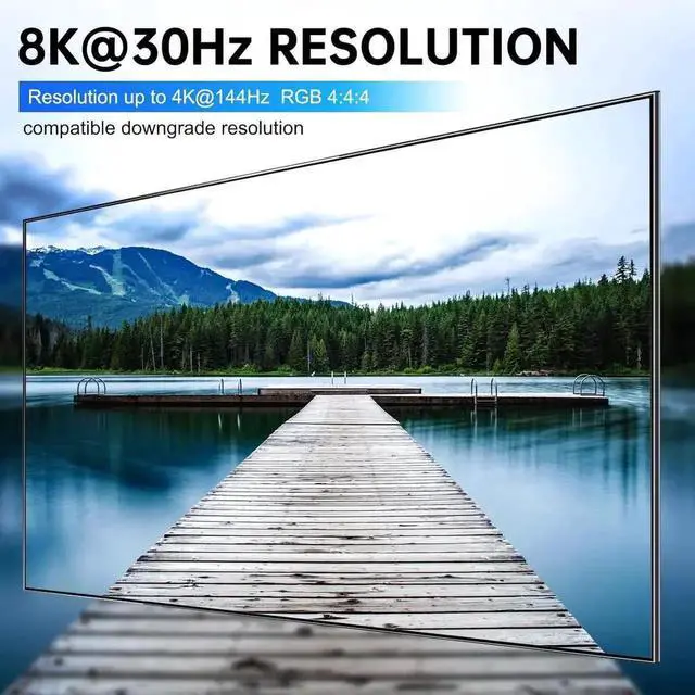 Alt view image 6 of 7 - JAENFONG 8K USB 3.0 Displayport KVM Switch 2 Monitors 2 Computers 8K@30Hz 4K@144Hz, Dual Monitor Displayport 1.4 KVM Switches with 4 USB 3.0 Port for USB Devices, Wired Remote and USB Cables Included