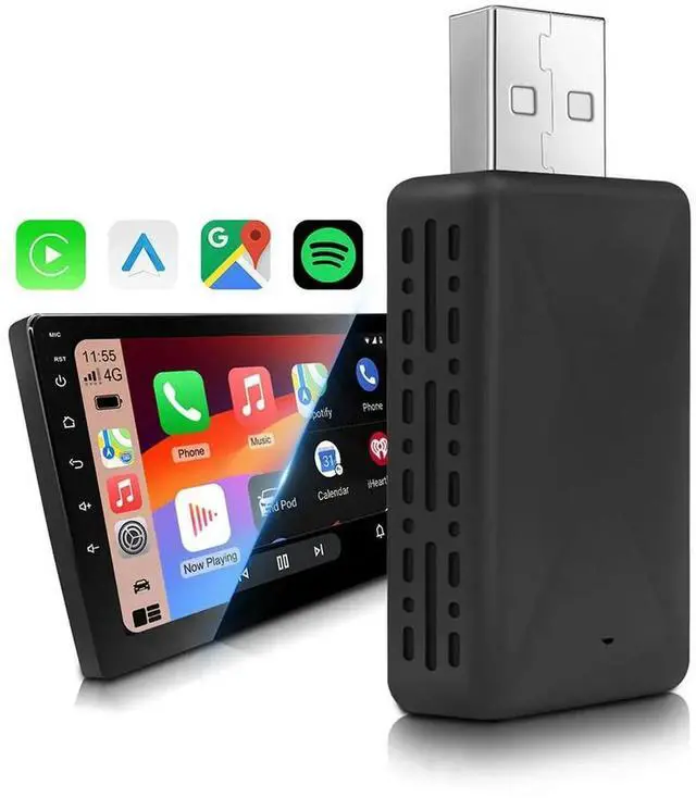 Main image of Wired To Wireless Carplay & Android Auto 2 in 1 Dongle 2.4/5G Adapter USB Plug and Play for Wired CarPlay Android Auto Cars