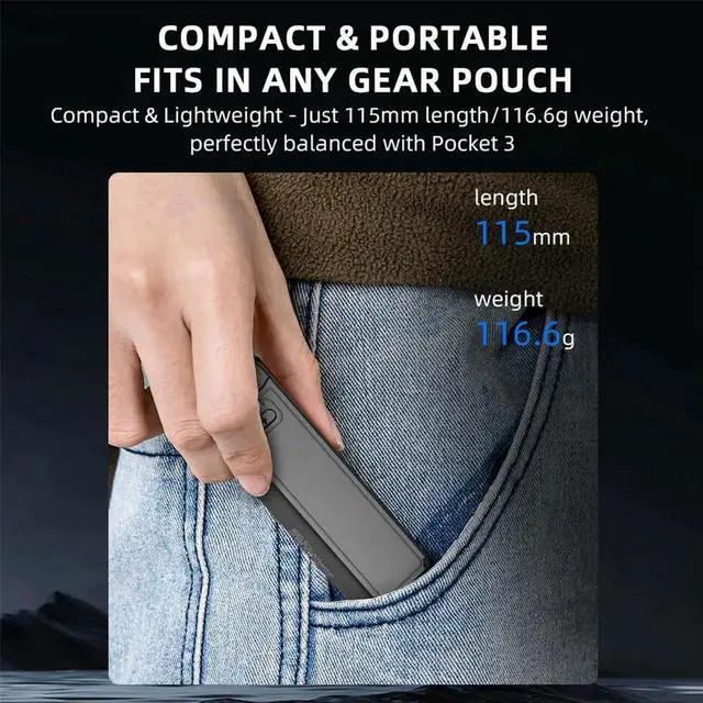 Alt view image 6 of 7 - For Osmo Pocket 3 Sports Camera Hand Grip TYPE-C Charging Action Camera Charging Handle Camera Handle Power Bank