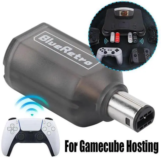 Alt view image 2 of 4 - Wireless Bluetooth-Compatible Adapter for PS5 PS4 Controller Wireless Controller Adapter for Nintendo GameCube NGC Console