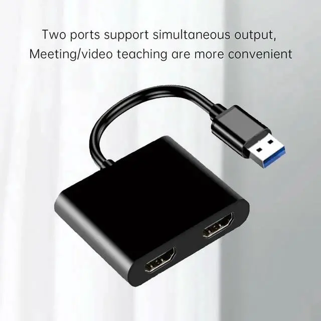 Alt view image 4 of 4 - USB C Docking Station 4K HD USB 3.0 Hub Adapter Dock Dual Screen USB Splitter 2 Ports for Laptop PC Computer for Mobile Phone