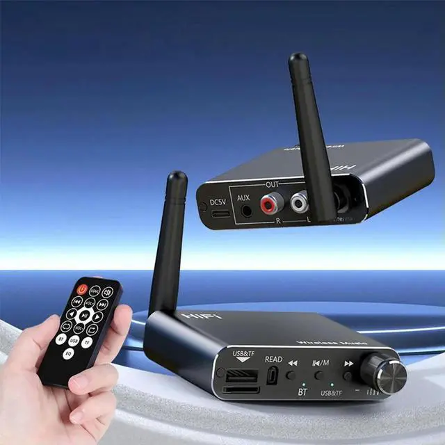 Alt view image 2 of 4 - BT 5.4 Audio Receiver Support U-Disk Playback TF Card Wireless Stereo Music Adapter Wireless Audio Adapter for TV Car Speaker