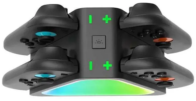 Alt view image 3 of 7 - Controller Charger with RGB Lights Charging Dock Charging Station for Nintendo Switch2 Joy-Con Accessories