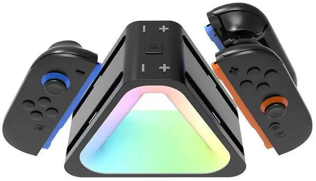 Alt view image 7 of 7 - Controller Charger with RGB Lights Charging Dock Charging Station for Nintendo Switch2 Joy-Con Accessories
