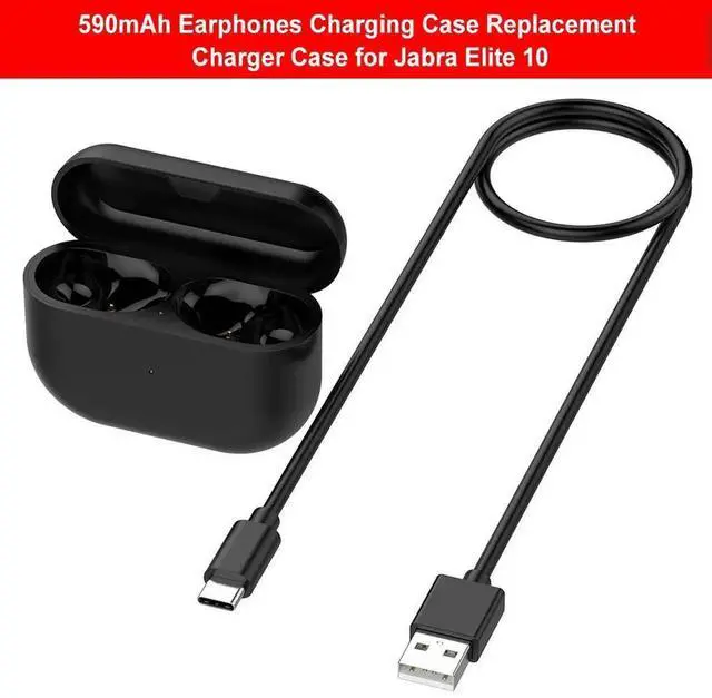 Alt view image 4 of 4 - 590mAh Wireless Earphones Charging Case Type-C Earphone Charger Box with LED Indicator Charging Case Box for Jabra Elite 10