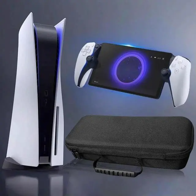 Alt view image 2 of 4 - EVA Hardshell Case Shockproof Portable Protective Bag Anti-drop Travel Case with Mesh Pocket for PS5 Portal Console