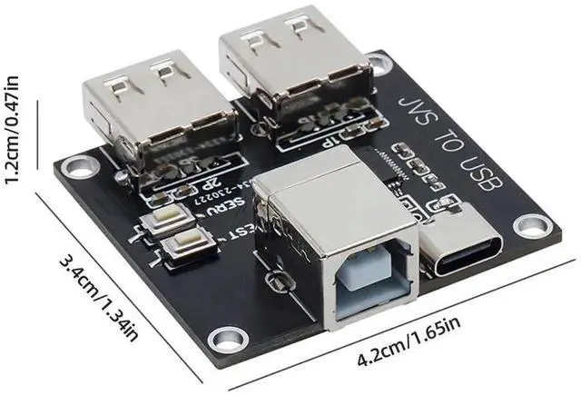 Alt view image 4 of 4 - JVS To USB Gamepad Connector Customize Button Layout Game Controller Converter Dual Joystick Mode for JVS Based System