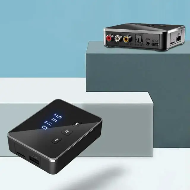 Alt view image 3 of 4 - BT 5.4 Transmitter Receiver AUX 3.5mm Jack RCA Optical BT Audio Adapter Wireless Adapter for TV/Car/PC/Home Stereo/Speakers