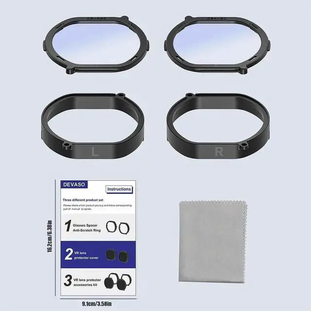 Alt view image 4 of 7 - Virtual Reality Prescription Lens Protection Resin Lenses Magnetic Quick Disassemble Frame for PS VR2 Accessories