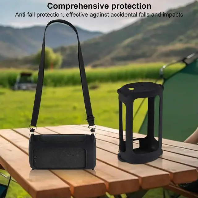 Alt view image 4 of 4 - Silicone Case Shockproof Speaker Cover Carrying Case Protective Cover for Ultimate Ears EVERBOOM Wireless BT Speaker