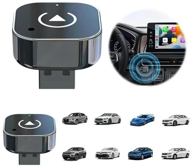 Alt view image 2 of 7 - 2 in 1 Wireless CarPlay Android Auto Adapter Wireless CarPlay Adapter Plug & Play Mini Carplay&Auto Box Dongle for Factory Wired