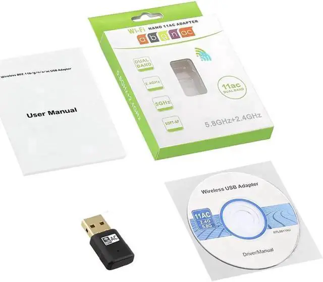 Alt view image 2 of 7 - JAENFONG USB WiFi Adapter - Dual Band 2.4G/5G Mini Wi-fi ac Wireless Network Card Dongle with High Gain Antenna for Desktop Laptop PC Support Windows XP Vista/7/8/8.1/10 (USB WiFi 600Mbps)