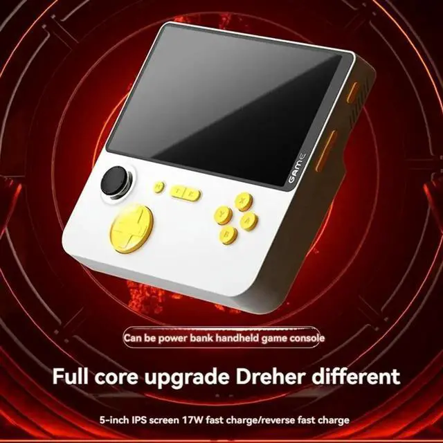 Alt view image 5 of 7 - E5 Handheld Video Game Console 64G 15000 Games 5Inch HD Retro Game Console 6000Mah Support 13 Emulators