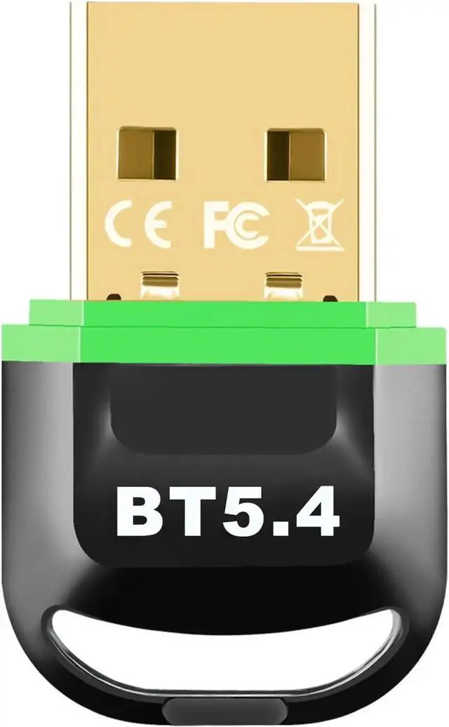 Main image of JAENFONG USB Bluetooth 5.4 Adapter Plug & Play Bluetooth Dongle Receiver Long Range Support Windows 11/10/8.1 for Desktop Laptop PS/Xbox Keyboard Mouse Headset Green