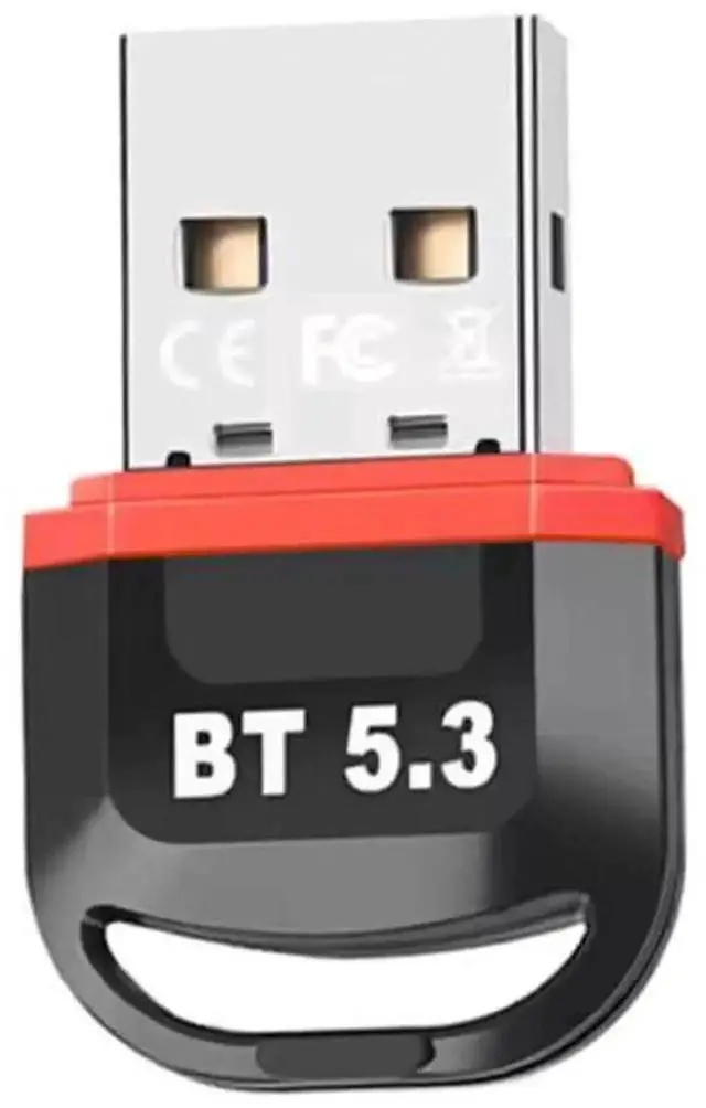 Main image of JAENFONG USB Bluetooth 5.3 Adapter for PC, Plug & Play BT5.3 Bluetooth Dongle Receiver Long Range Support Windows 11/10/8.1 for Desktop Laptop Keyboard Mouse Headset (Red)