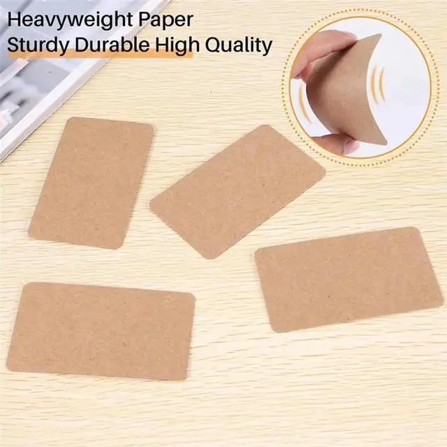 Main image of 1000Pcs Blank Kraft Paper Business Cards Word Card Message Card DIY Gift Card
