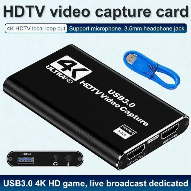 Alt view image 3 of 4 - USB 3.0 4K HDMI-Compatible Capture Card 1080P 60FPS Audio Video Capture Card Game Capture Card Works for PS4/Camera/PC