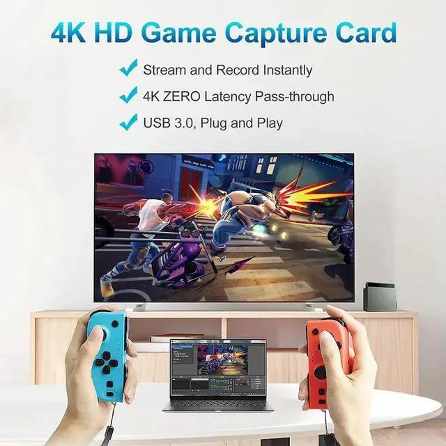 Alt view image 4 of 4 - USB 3.0 4K HDMI-Compatible Capture Card 1080P 60FPS Audio Video Capture Card Game Capture Card Works for PS4/Camera/PC