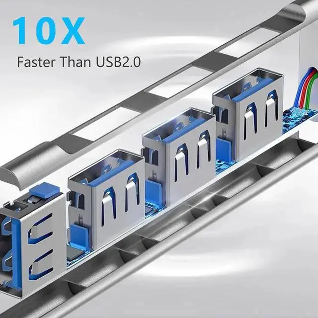 Alt view image 5 of 6 - JAENFONG USB C Hub 4 in 1, Type C to USB 3.0 USB 2.0 with USBC to USB A Adapter, 4 Ports Mini USB Docking Station Compatible with MacBook,iPad Pro,Dell HP Laptop,Phones