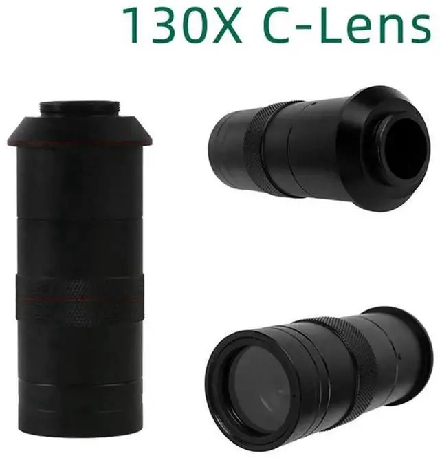 Alt view image 4 of 4 - Magnification Adjustable 130X Zoom C Mount Lens 0.7X-4.5X Magnification For USB Industry Video Microscope Camera Easy Install