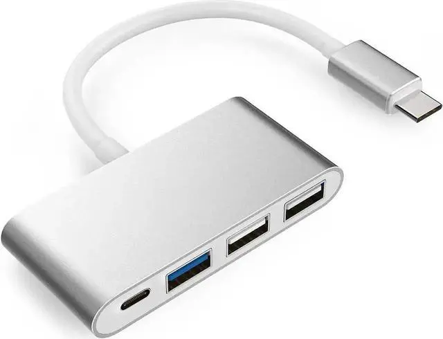 Main image of JAENFONG 4-in-1 USB-C Hub With USB C Power Delivery, USB3.0 USB2.0 Ports compatible with MacBook Air, MacBook pro 13&15, ChromeBook Pixel, XPS and More, Multiport Charging & Connecting Adapter