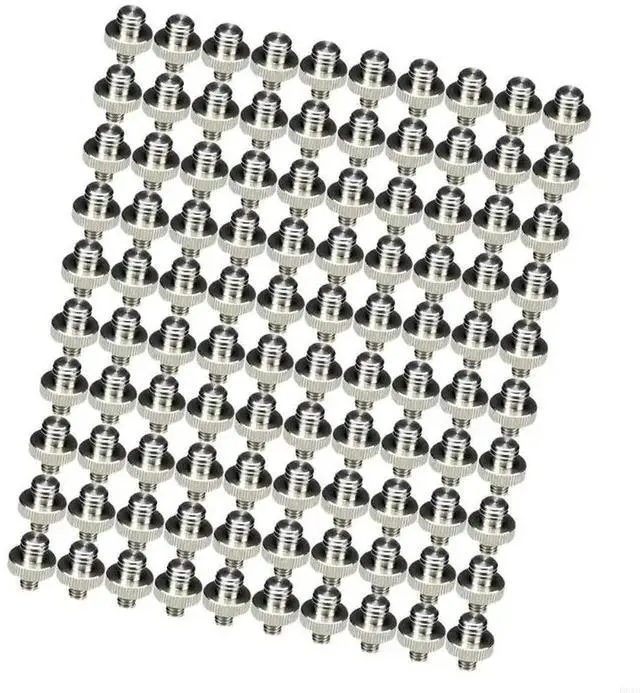 Alt view image 3 of 4 - 100Pcs Double-headed 1/ 4" Male Screw Thread Convert Adapter For Camera Bracket Quick Mounting Plate Tripod Ballhead