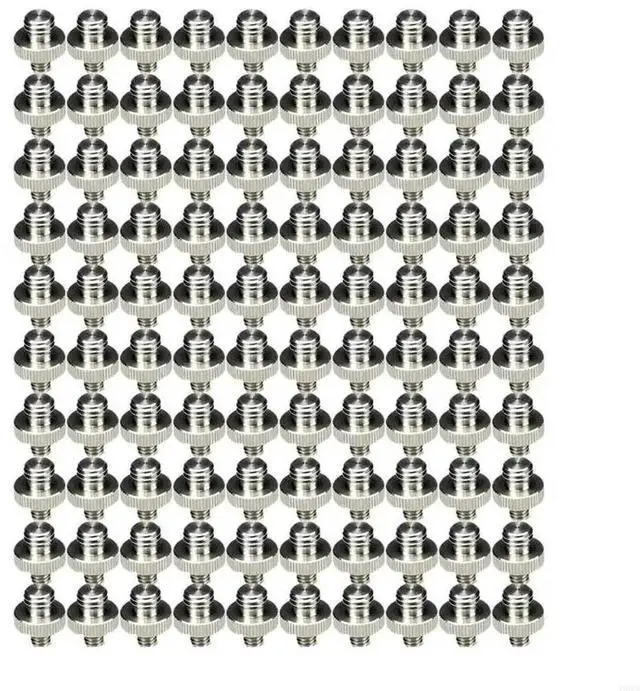 Main image of 100Pcs Double-headed 1/ 4" Male Screw Thread Convert Adapter For Camera Bracket Quick Mounting Plate Tripod Ballhead
