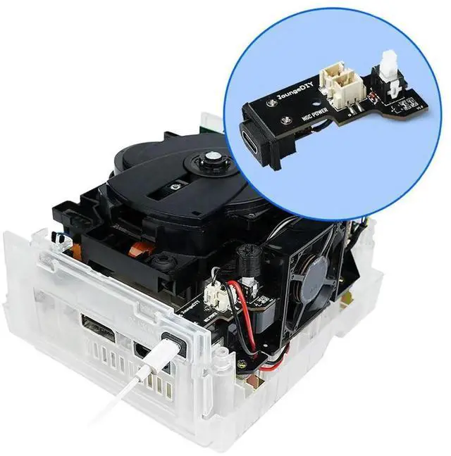 Alt view image 7 of 7 - NGC Game Cube Power Adapter Type-C Port Replace DC/Type C PSU Mod Gamecube PSU Power Board for NGC Game Console DOL-001/101