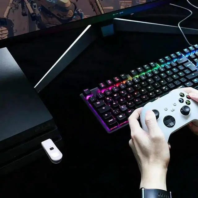 Alt view image 3 of 4 - Gamepad Converter Receiver for PS5 PS4/Switch Pro/Xbox One S Bluetooth-compatible Controller Adapter