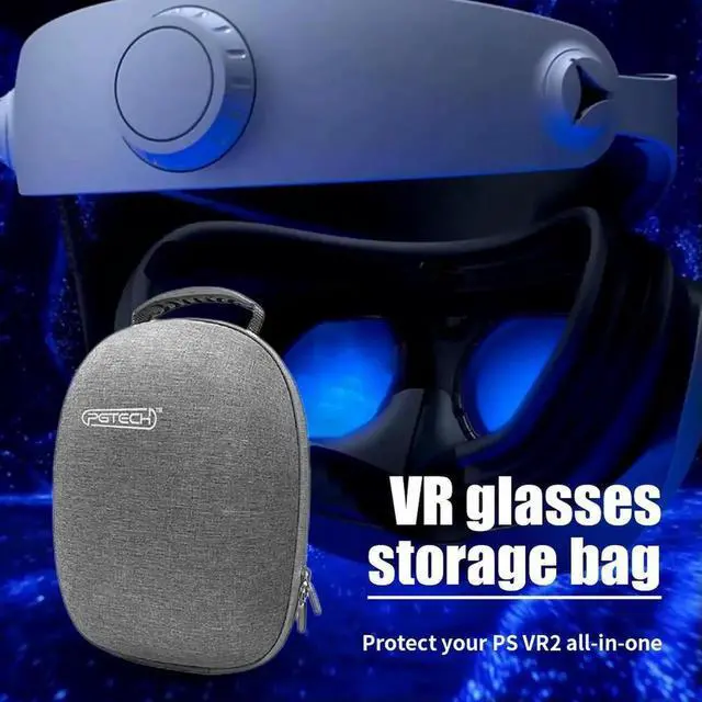 Alt view image 3 of 7 - Eyeglass Organizer Bag with Lens Protection Cover PS VR2 Bag Shock Absorption Double Zipper for PS VR2 Eyeglass