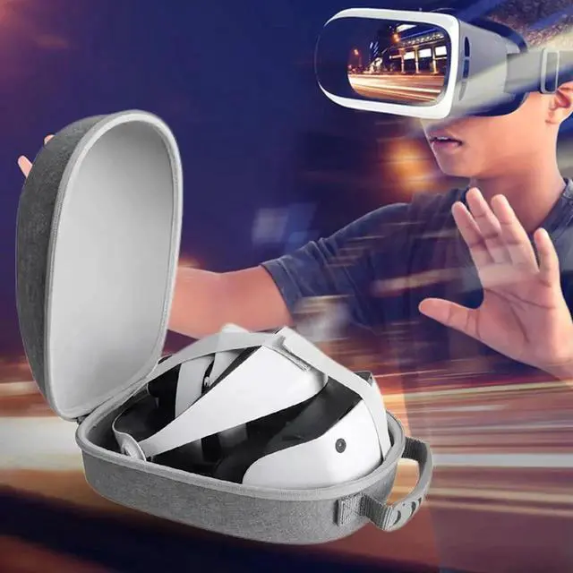 Alt view image 6 of 7 - Eyeglass Organizer Bag with Lens Protection Cover PS VR2 Bag Shock Absorption Double Zipper for PS VR2 Eyeglass